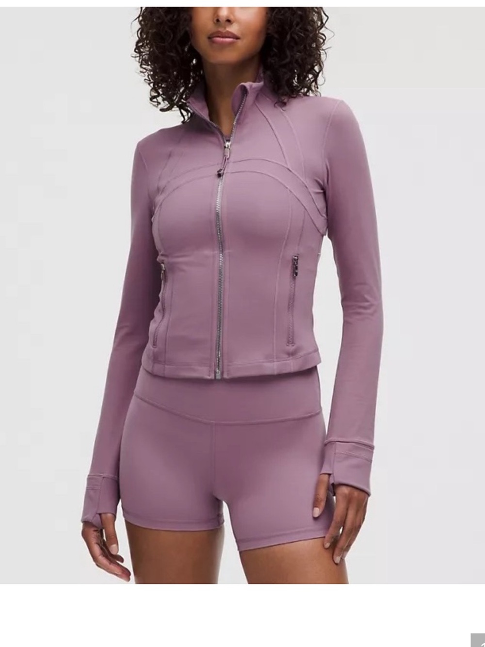 Lululemon nulu cropped define jacket lavender lux mirror silver